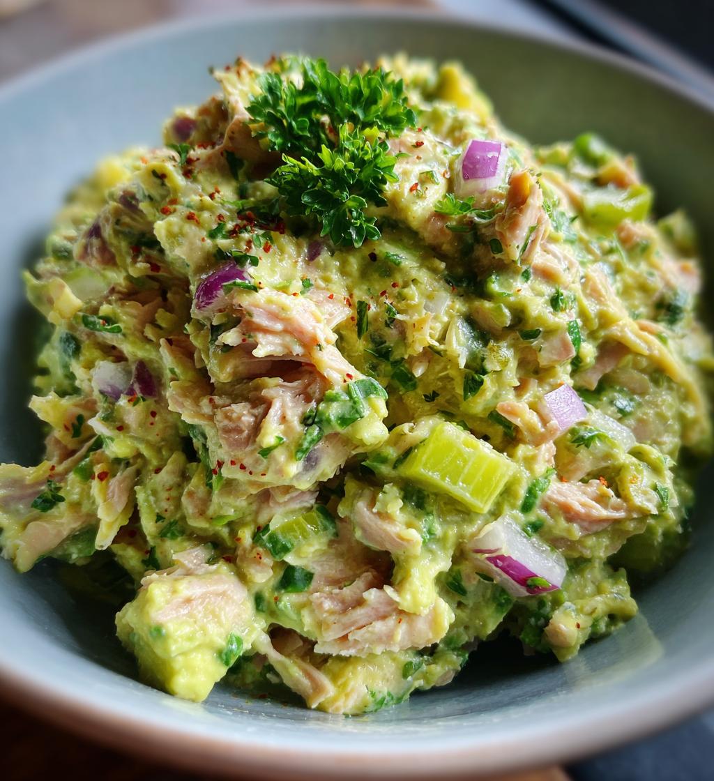 healthy avocado tuna salad