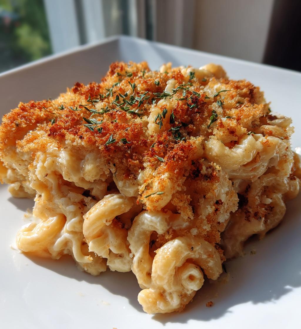 healthy baked mac and cheese - detail 1