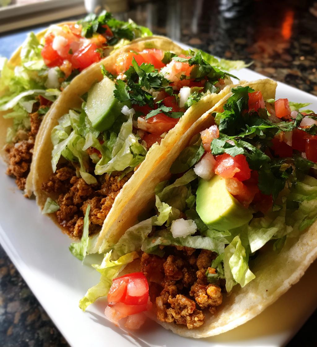 healthy ground turkey tacos - detail 1