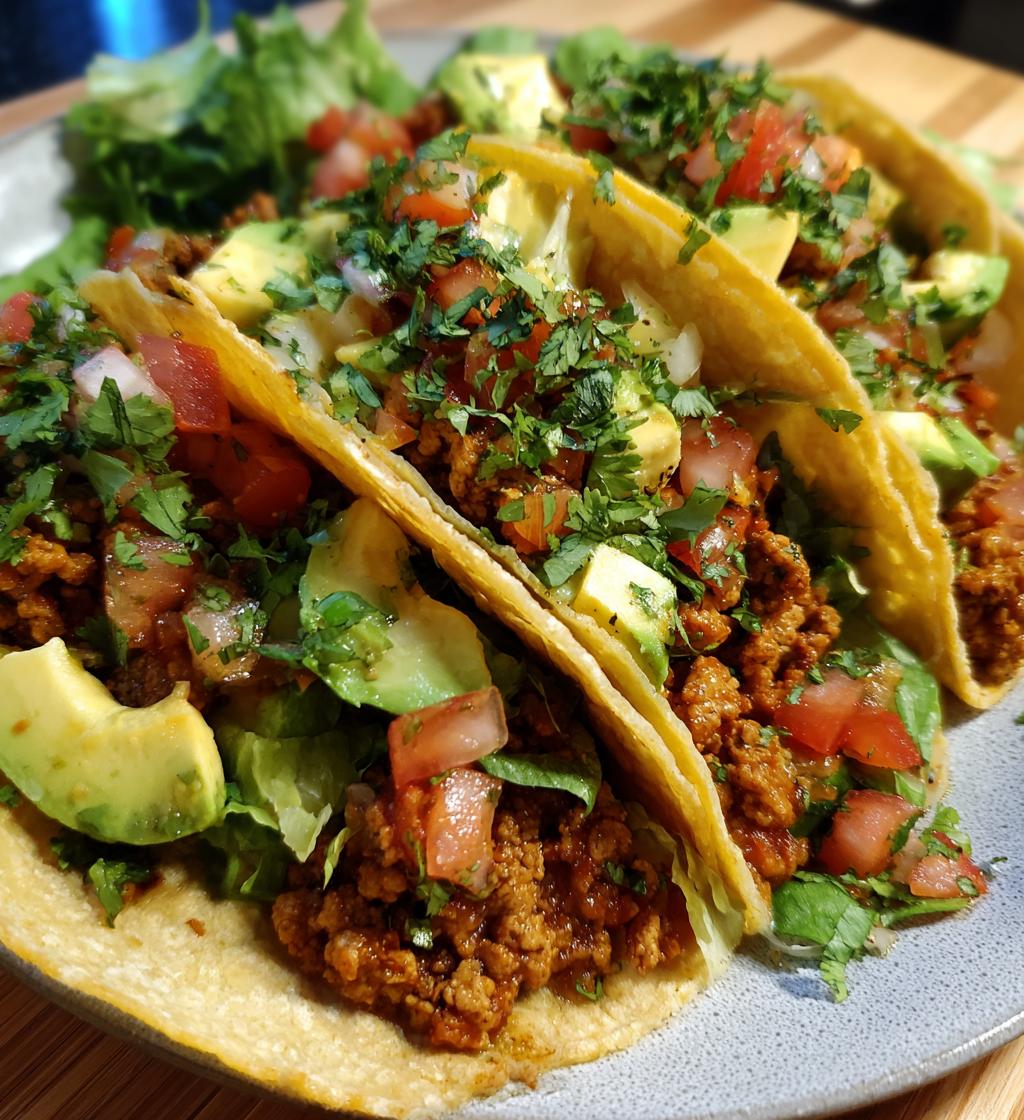 healthy ground turkey tacos