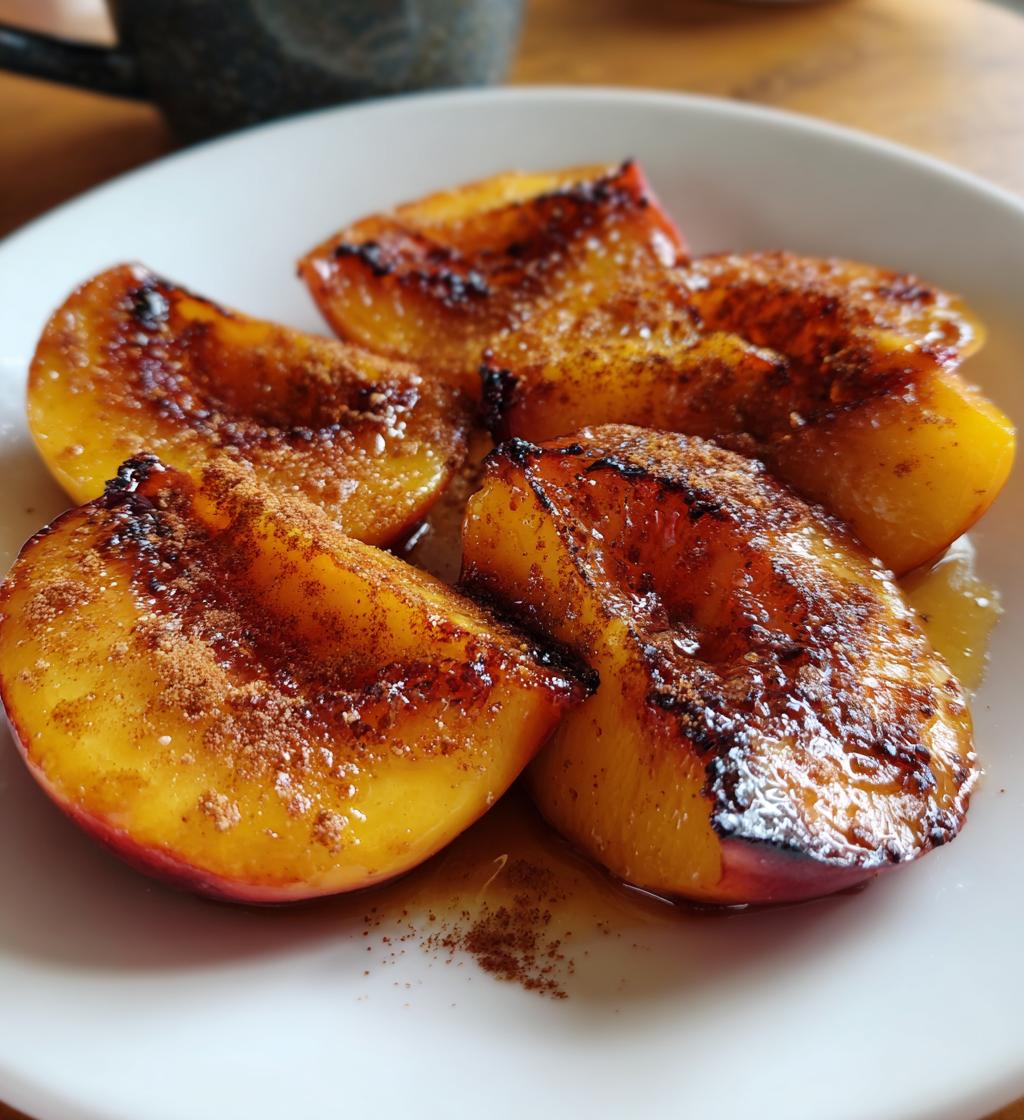 healthy honey roasted peaches - detail 1