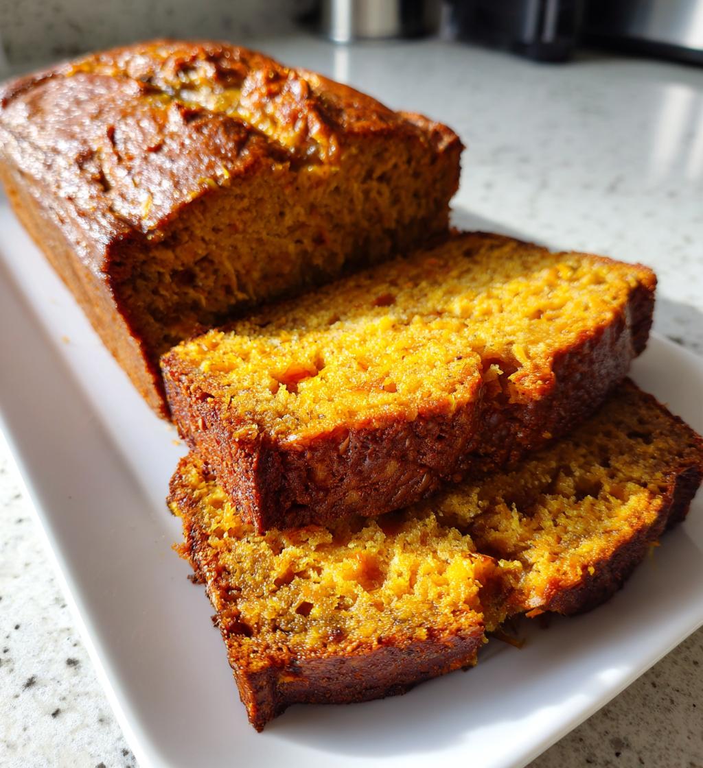 healthy no added sugar pumpkin banana bread