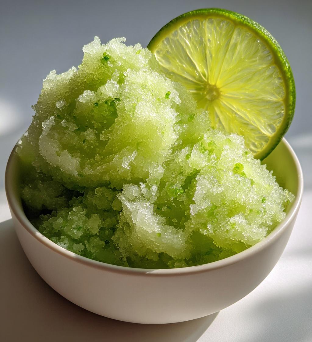 homemade lime sorbet