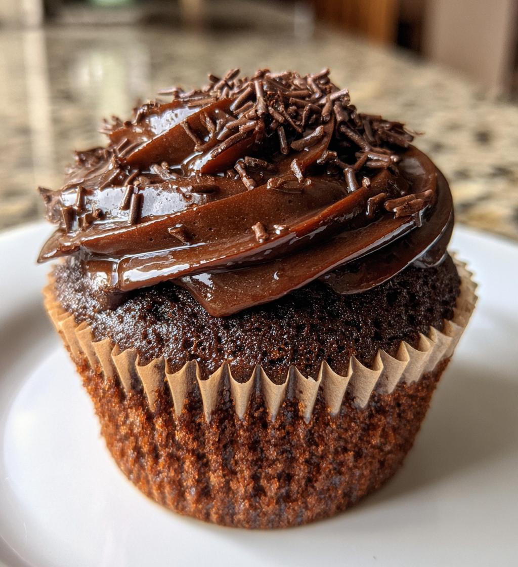 homemade moist chocolate cupcakes - detail 1