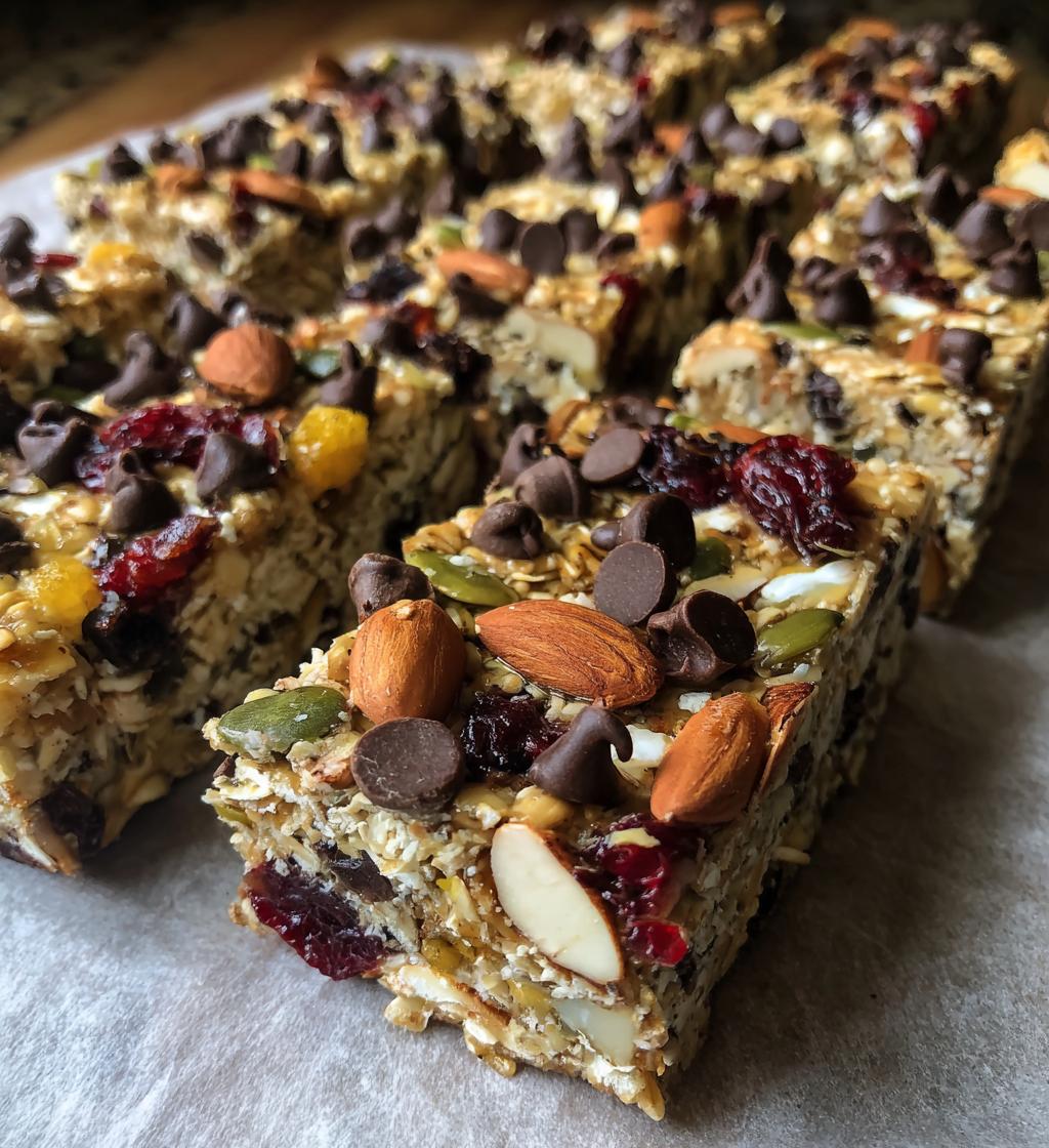 homemade no bake granola bars - detail 1