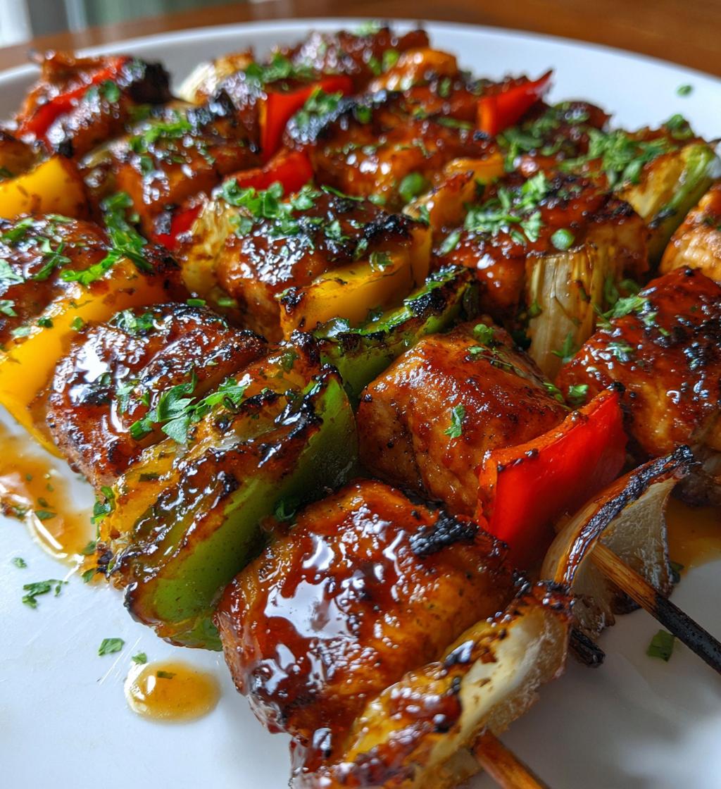 honey bbq chicken kabobs - detail 1