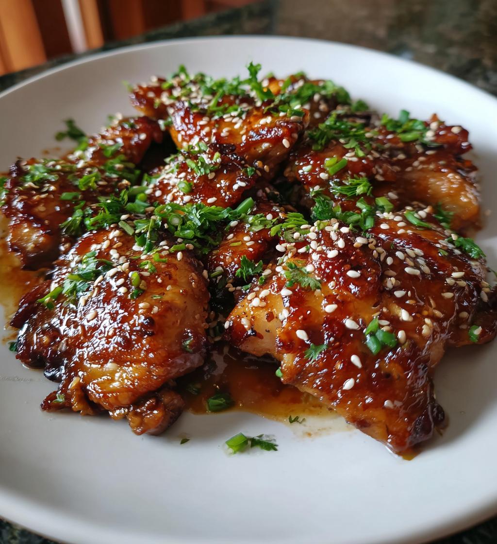 honey garlic chicken - detail 1