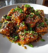honey garlic salmon bites recipe