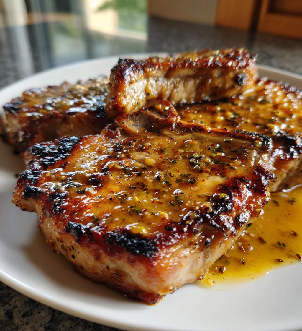 honey mustard pork chops - detail 1