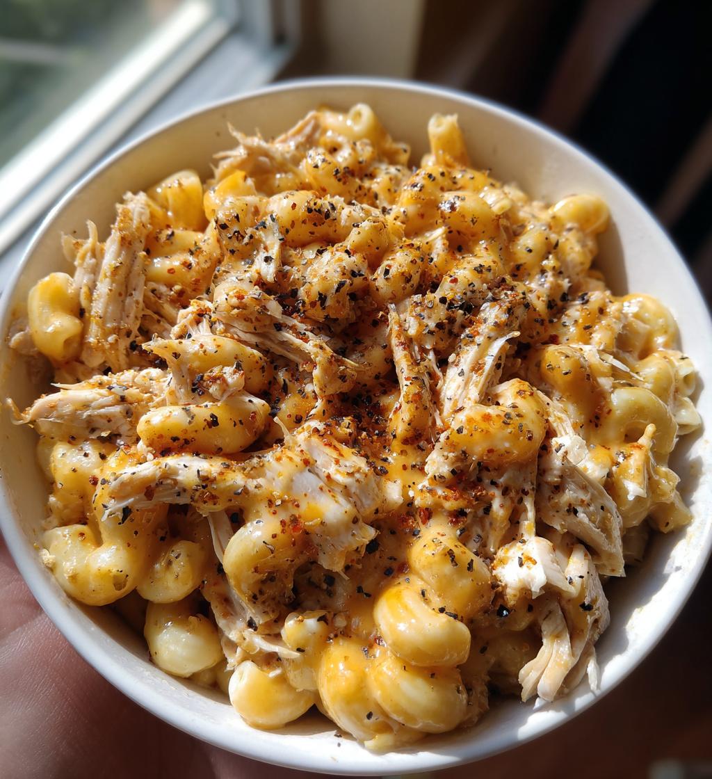 honey pepper chicken mac and cheese
