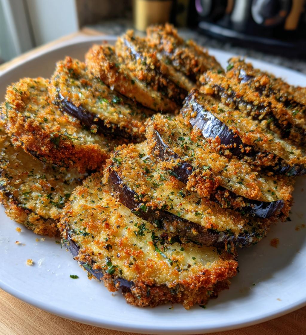 impossibly crispy baked eggplant