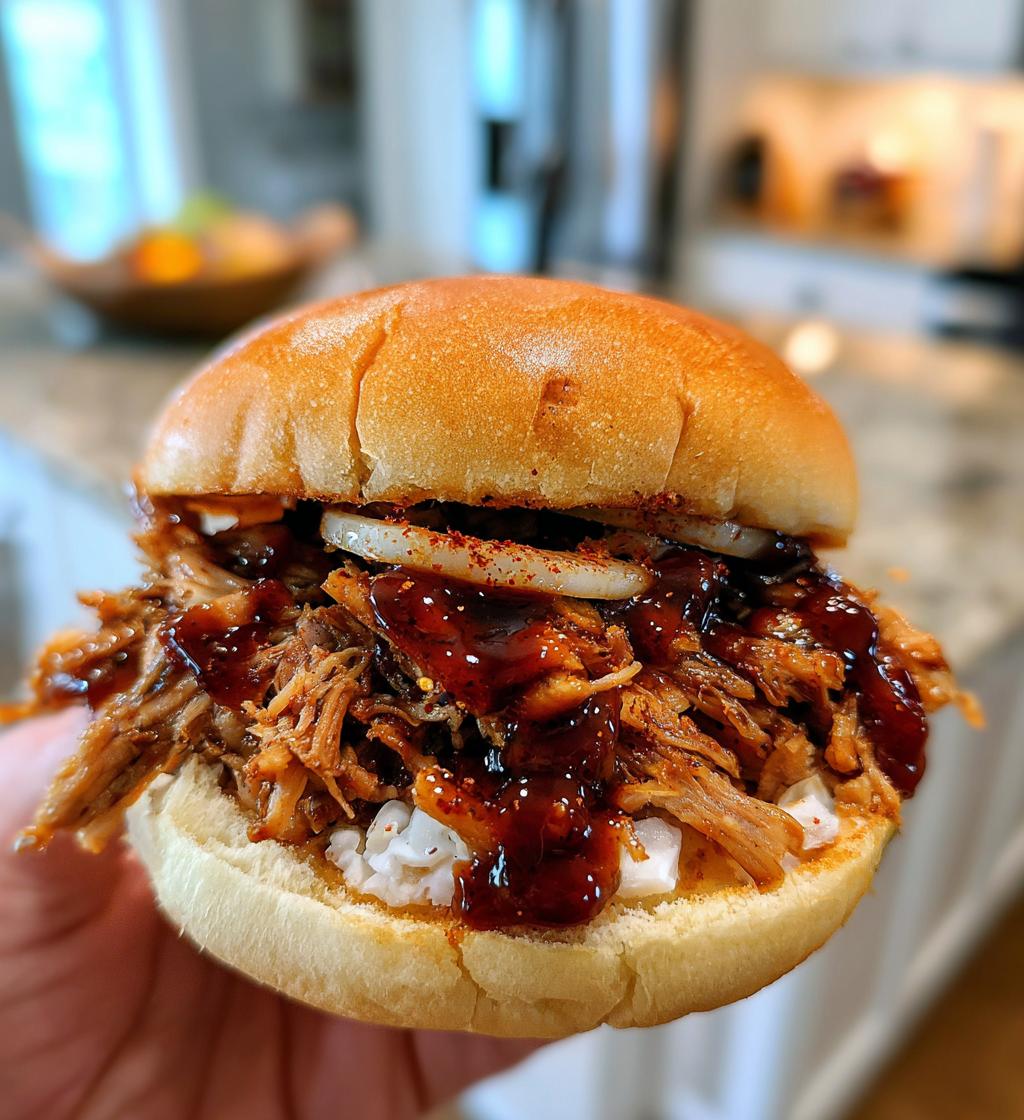 instant pot pulled pork sandwiches - detail 1