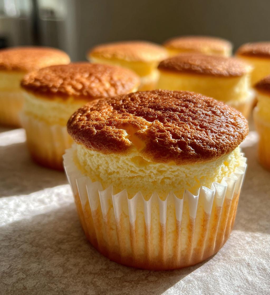 japanese cotton cheesecake cupcakes - detail 1