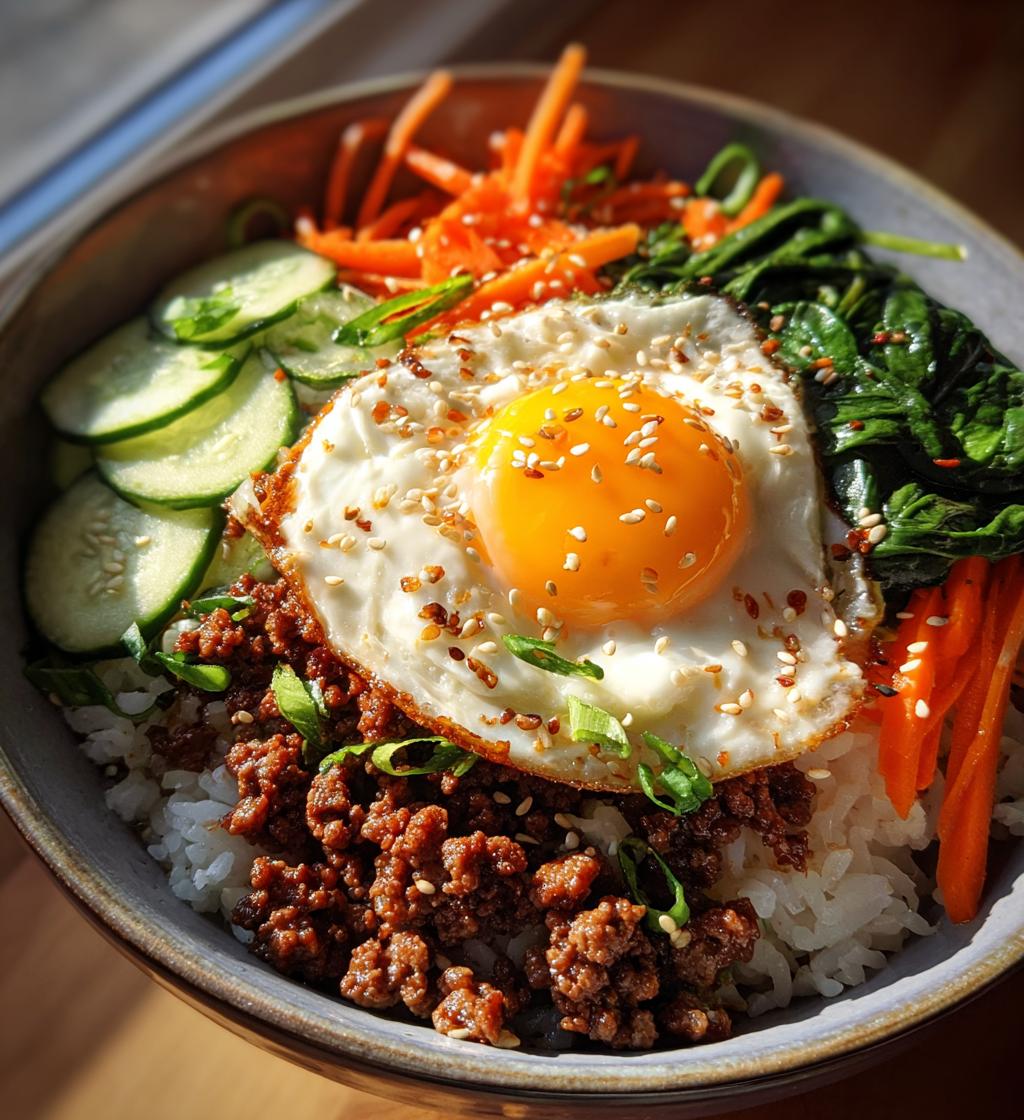 korean beef bibimbap bowl - detail 1