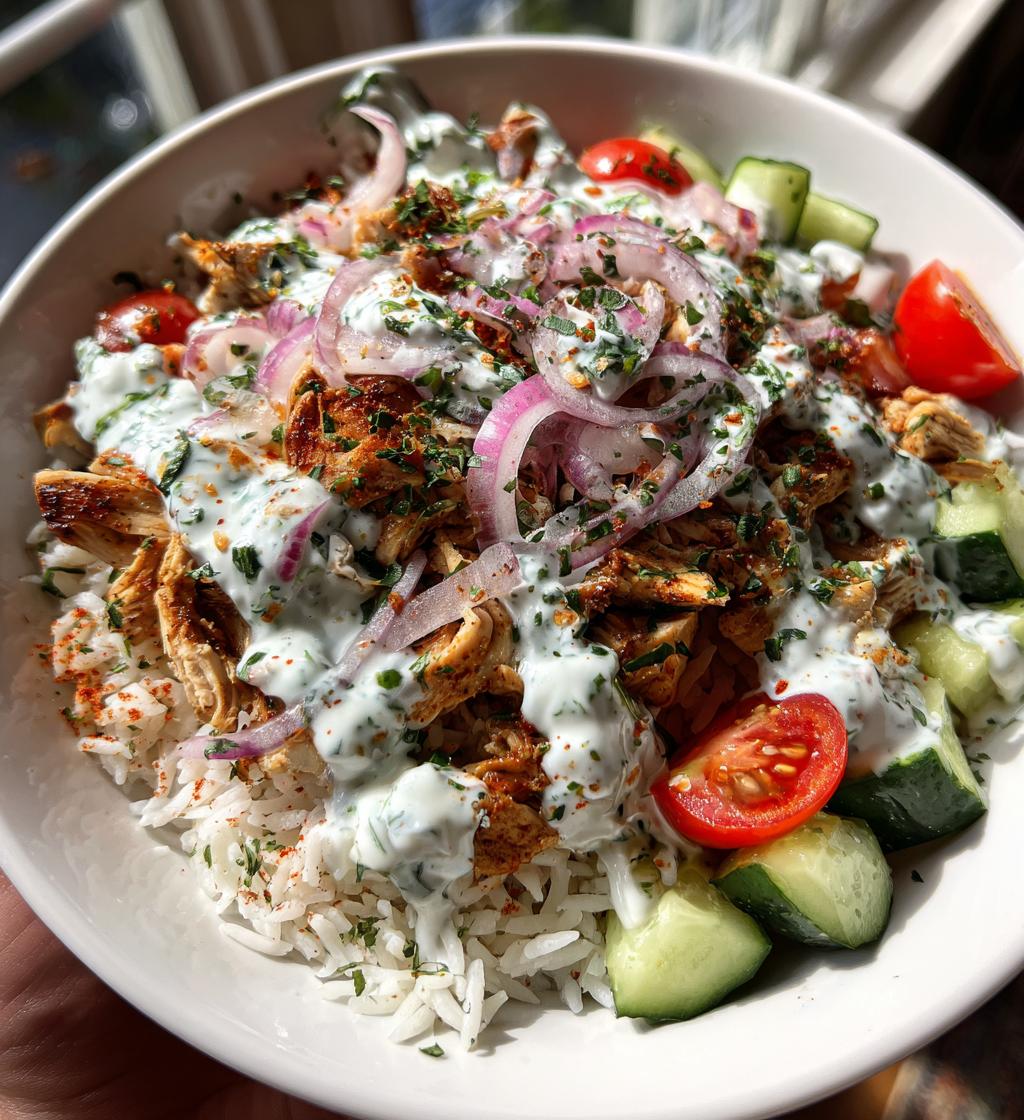 leftover chicken gyros bowls