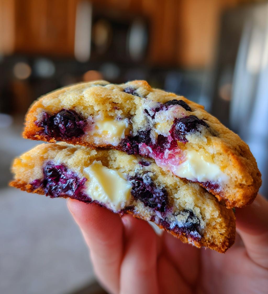 lemon blueberry cheesecake cookies - detail 1