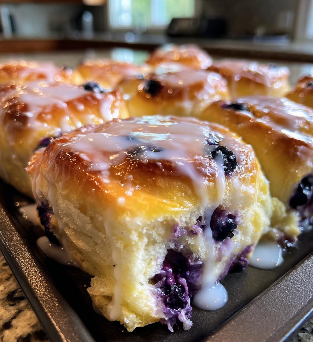 lemon blueberry sweet rolls