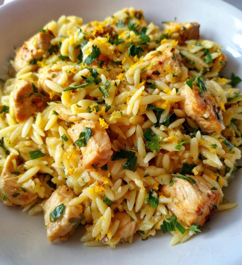 lemon chicken orzo - detail 1
