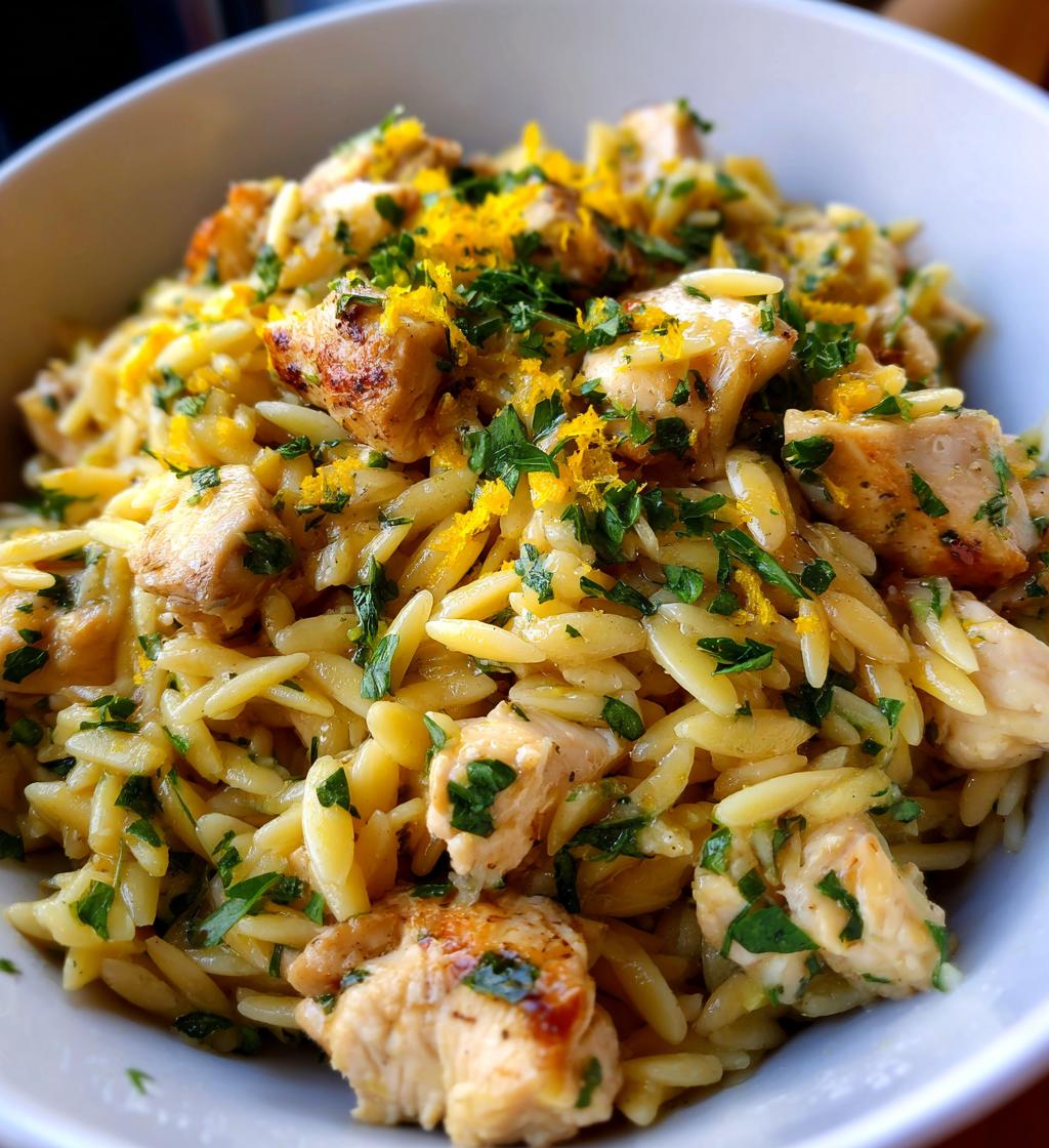 lemon chicken orzo