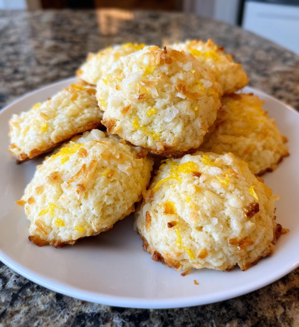 lemon coconut cheesecake cookies