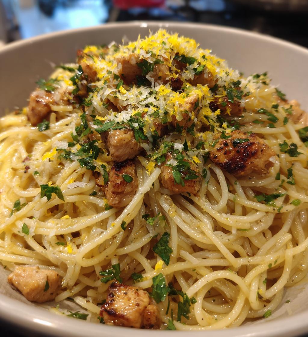 lemon garlic chicken pasta