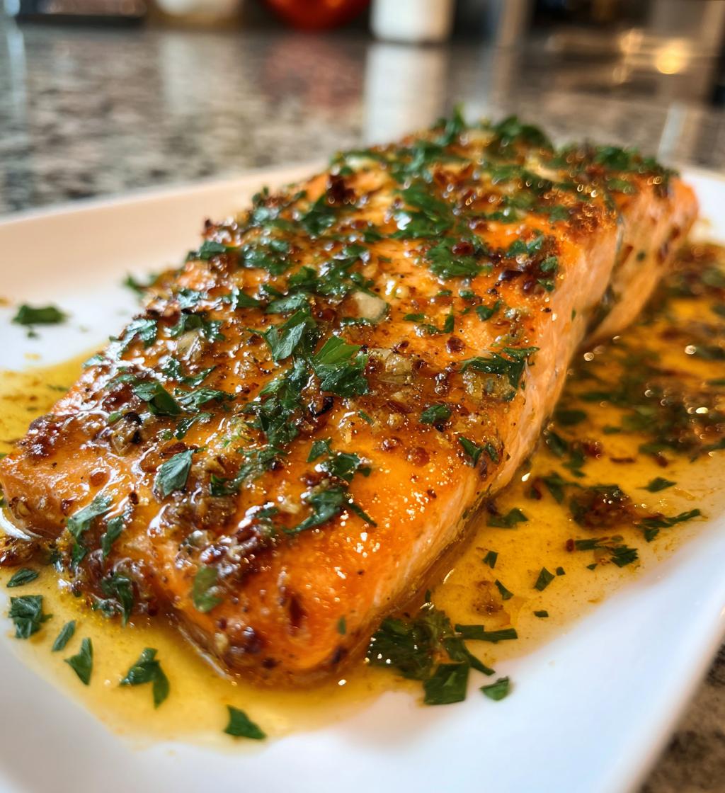 lemon garlic salmon - detail 1