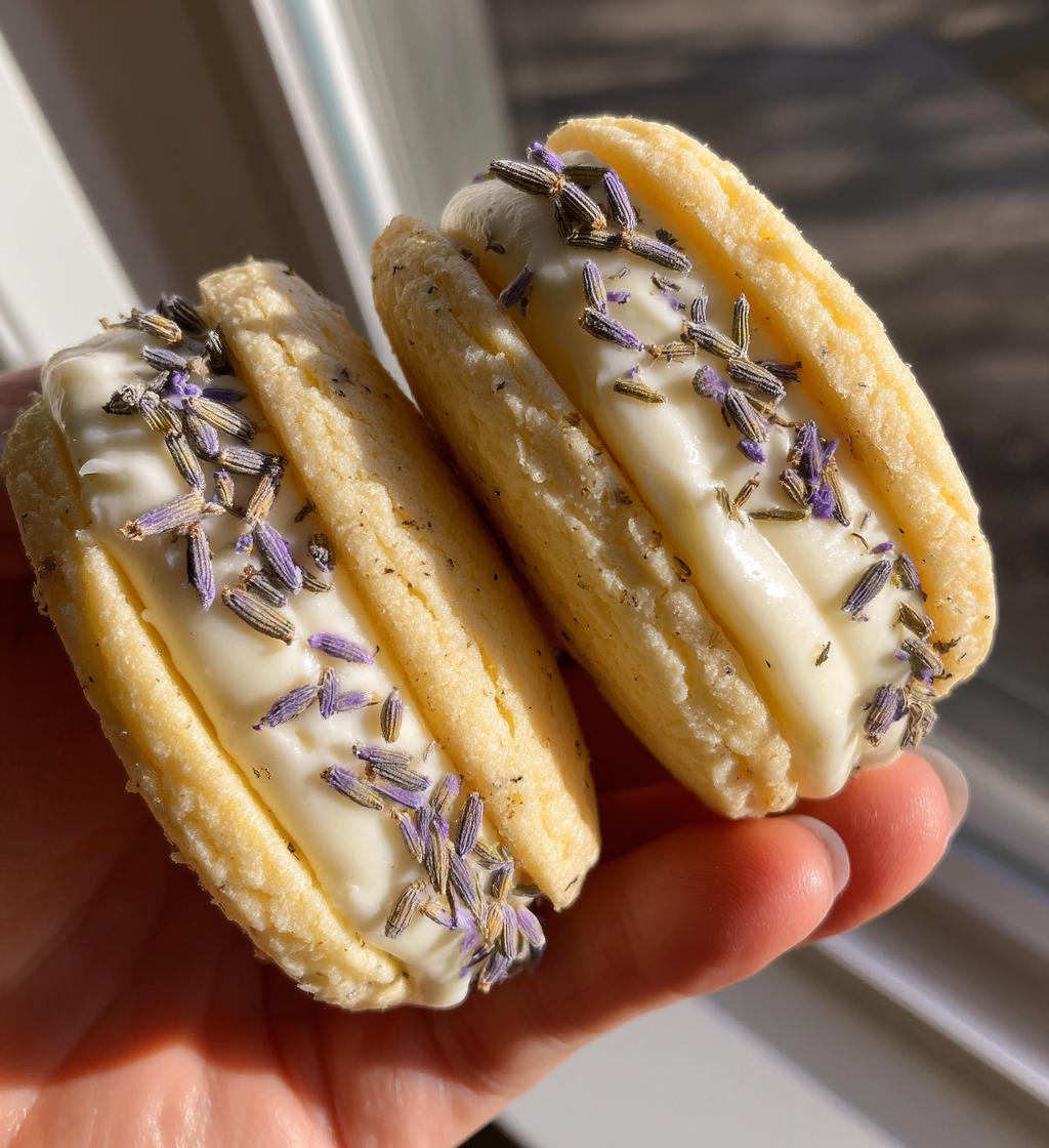 lemon lavender sandwich cookies - detail 1