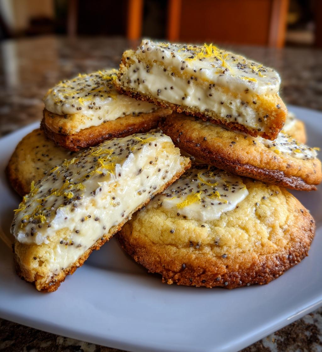 lemon poppy seed cheesecake cookies