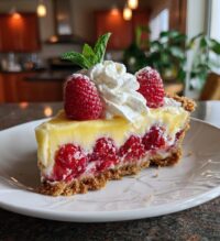 lemon raspberry layered pie