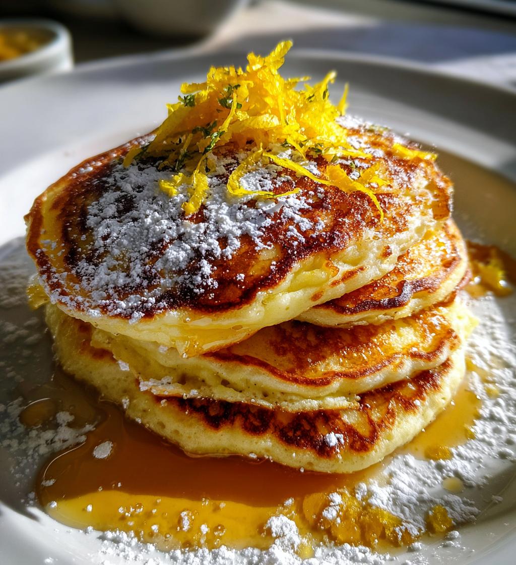 lemon ricotta pancakes - detail 1