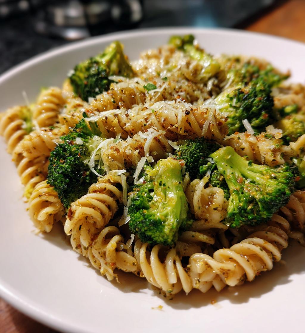 light healthy broccoli pasta - detail 1