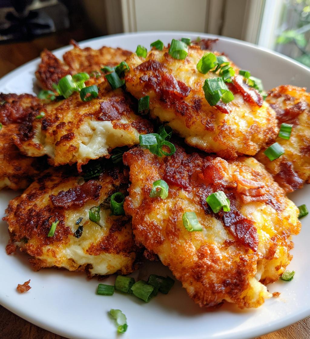 loaded mashed potato cakes - detail 1