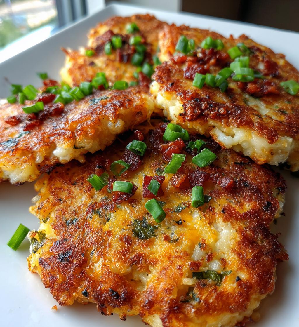 loaded mashed potato cakes