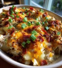 loaded potato ranch chicken casserole