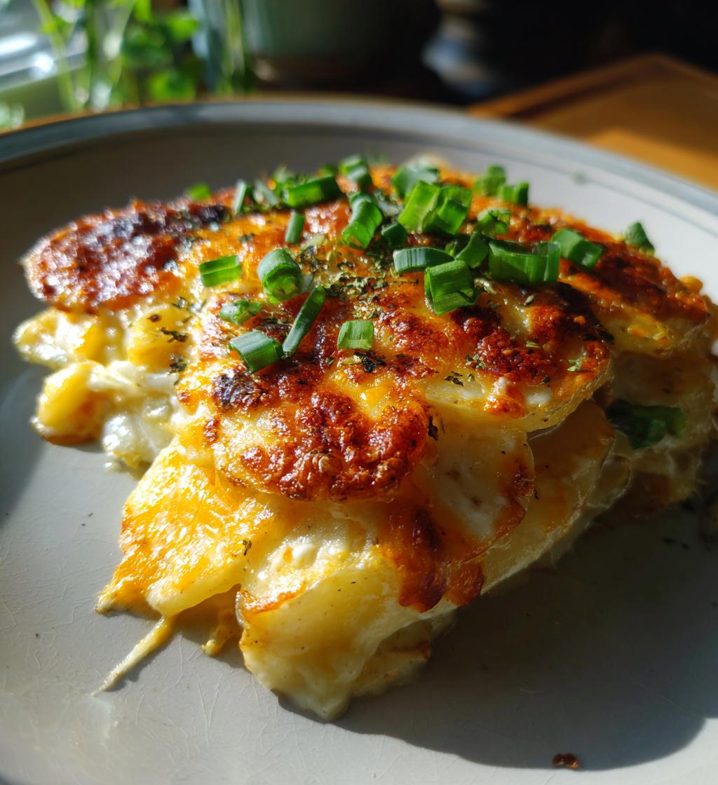 loaded scalloped potatoes - detail 1