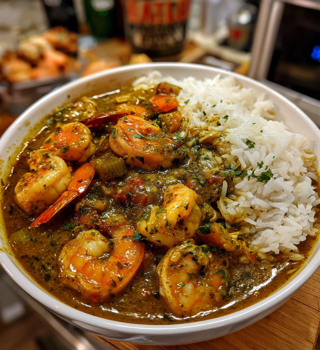 louisiana seafood gumbo - detail 1