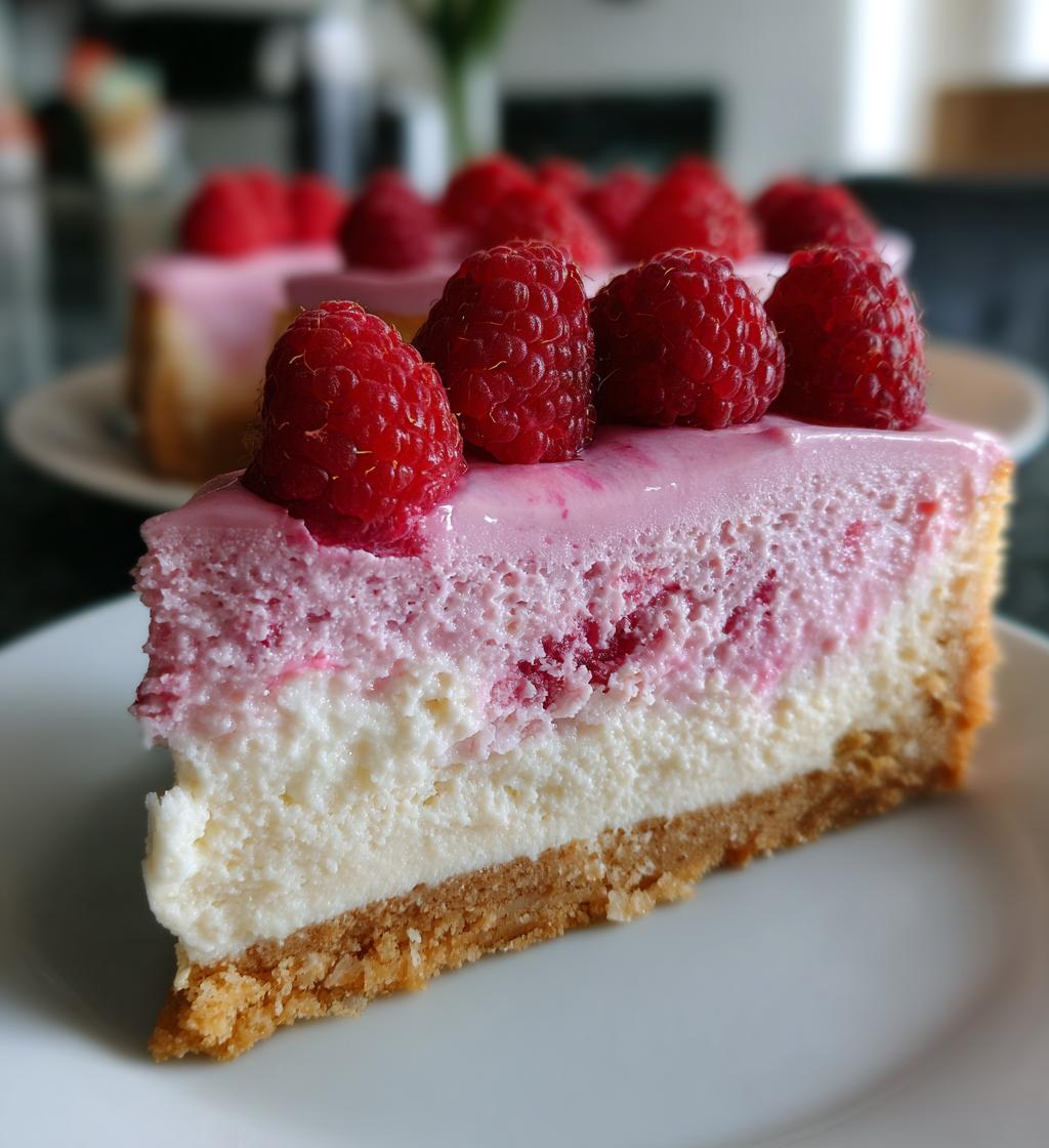 luxurious pink velvet raspberry cheesecake - detail 1