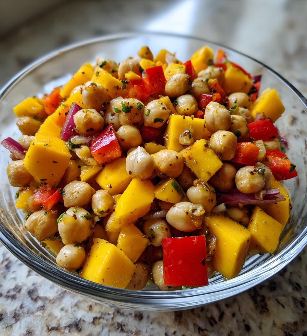 mango chickpea salad - detail 1