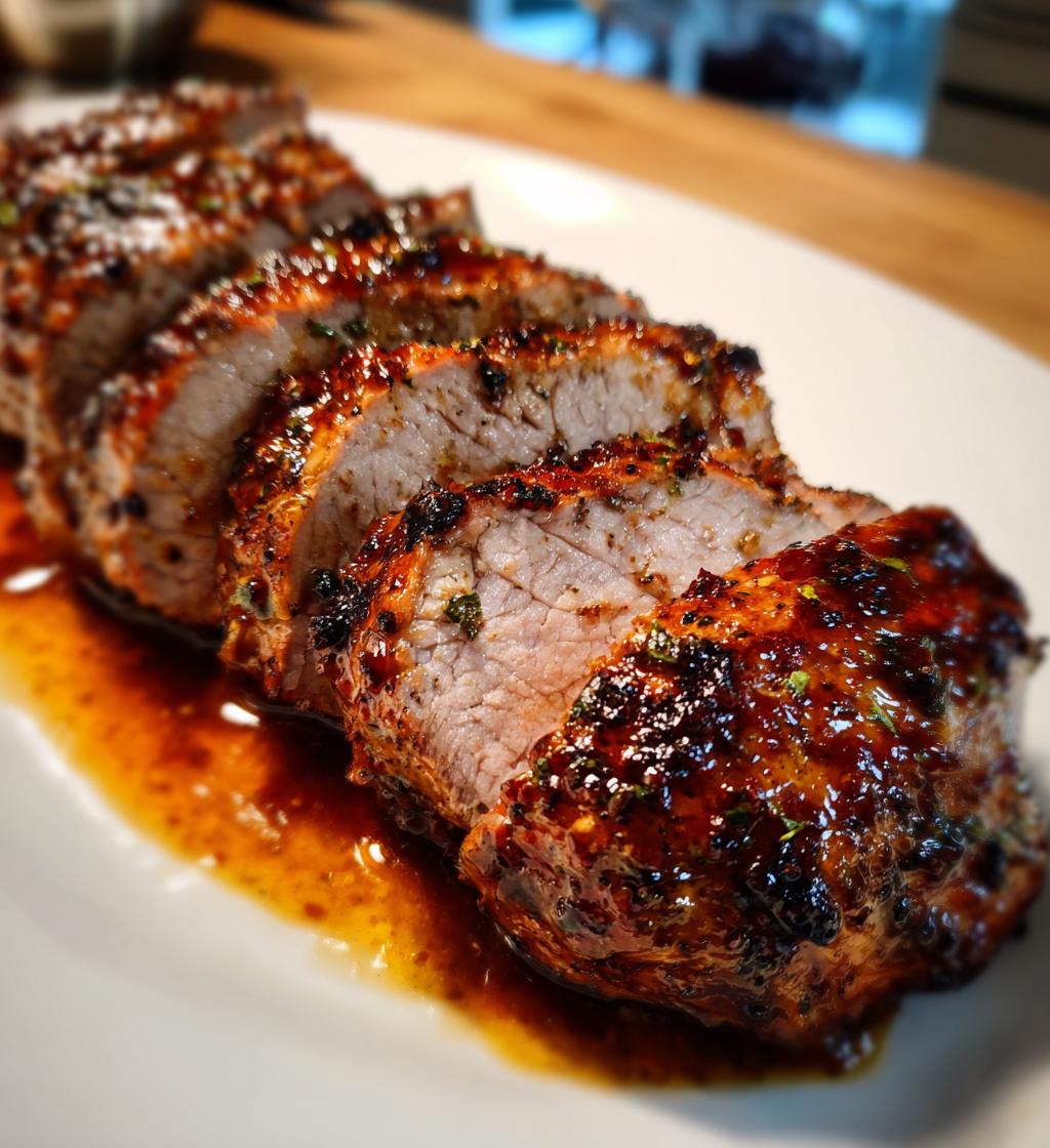 maple bourbon glazed pork tenderloin - detail 1