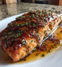 maple bourbon glazed salmon