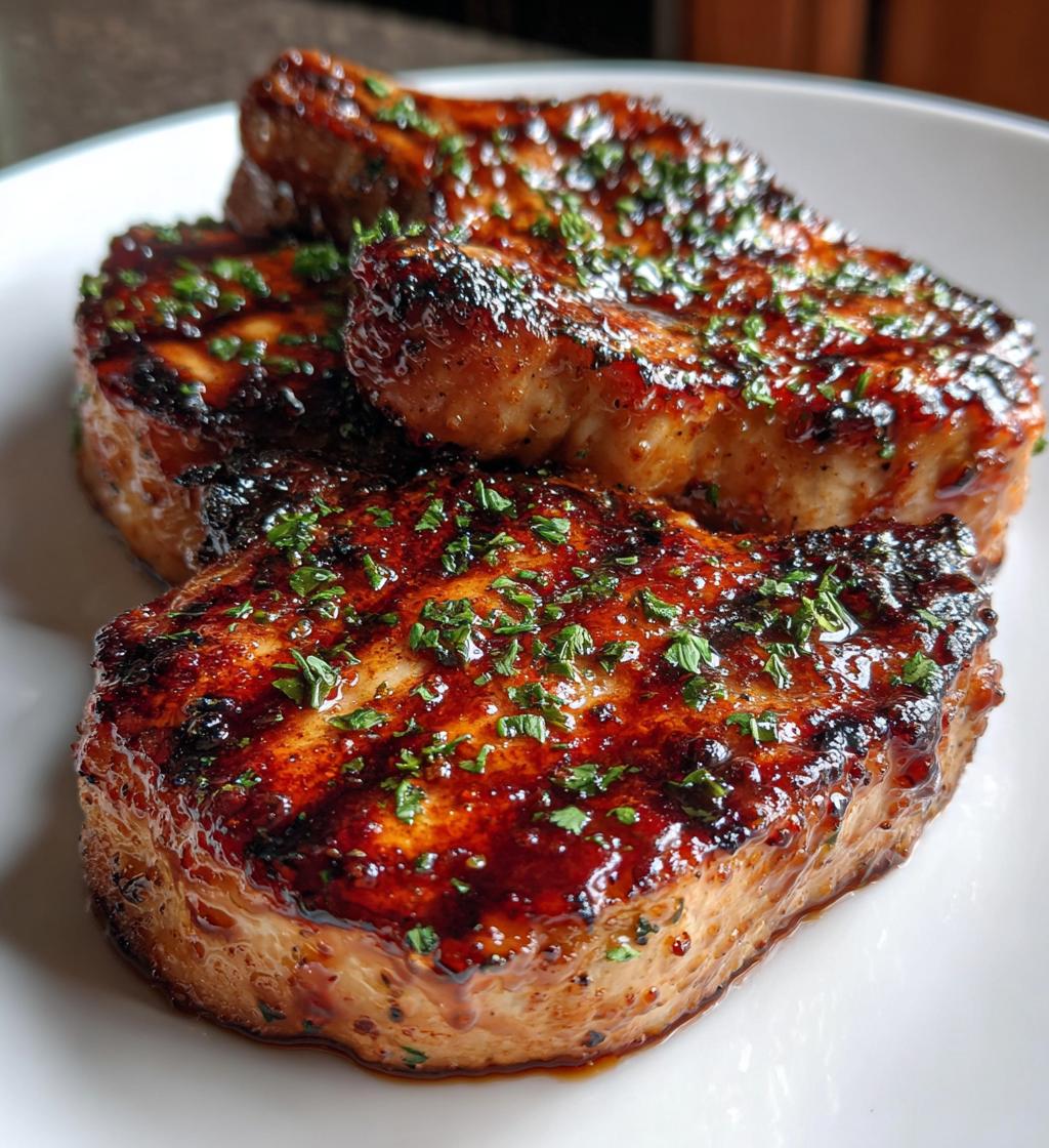 maple glazed pork chops - detail 1