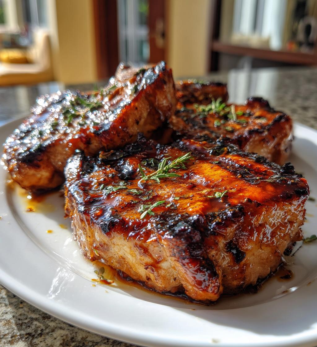 maple glazed pork chops