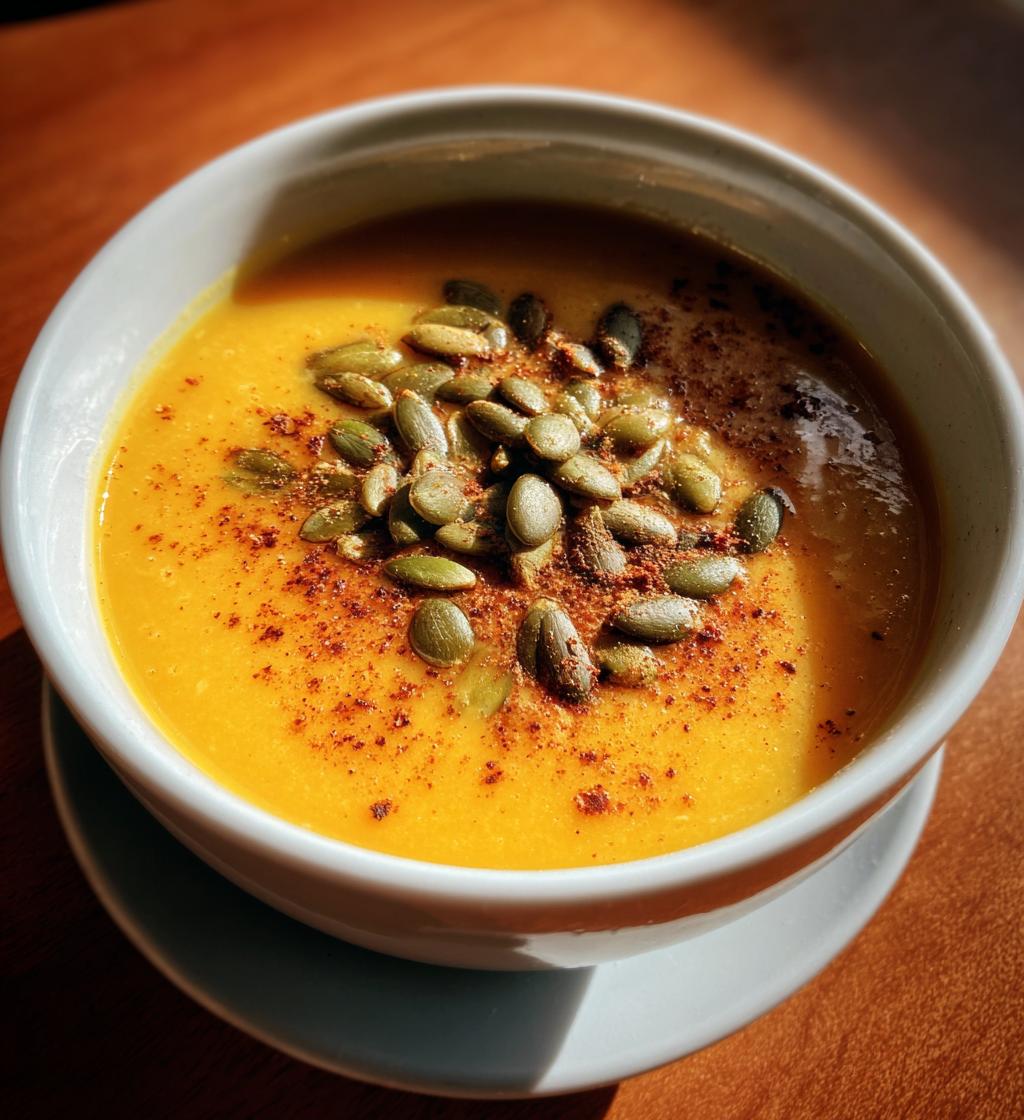 maple roasted butternut squash soup - detail 1