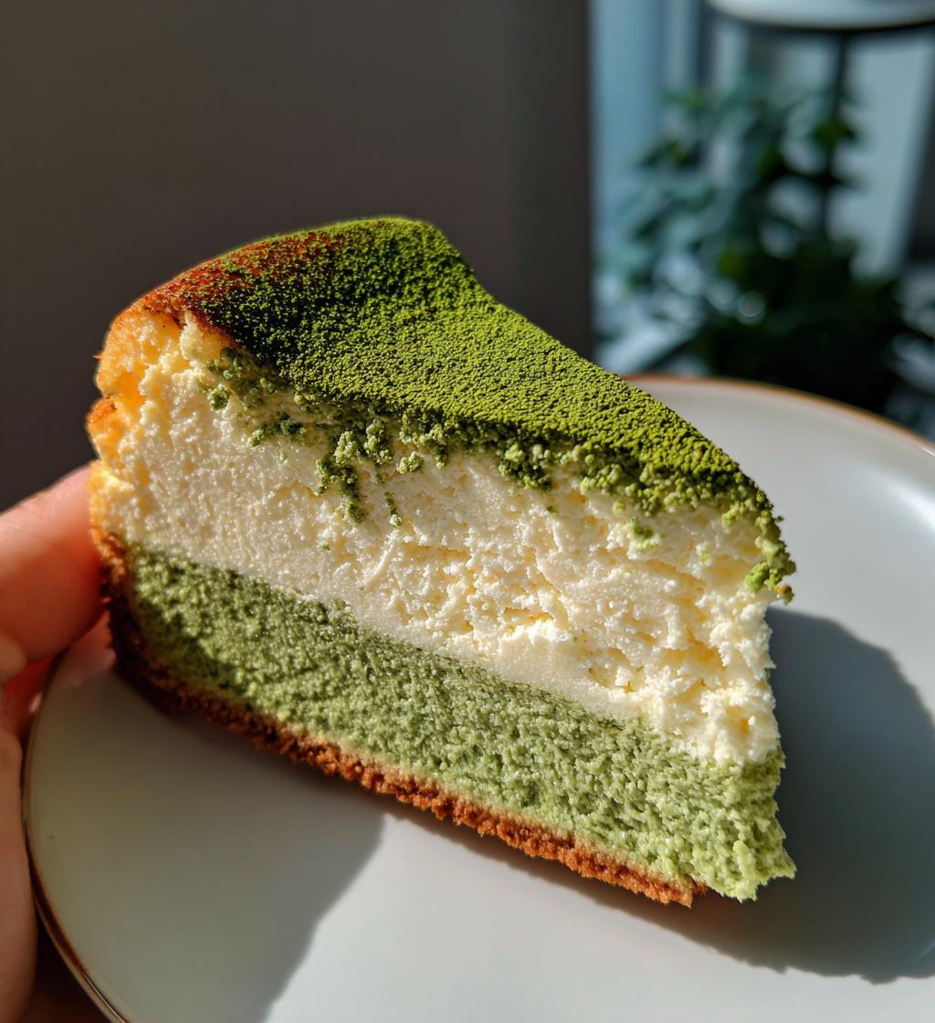 matcha japanese cheesecake
