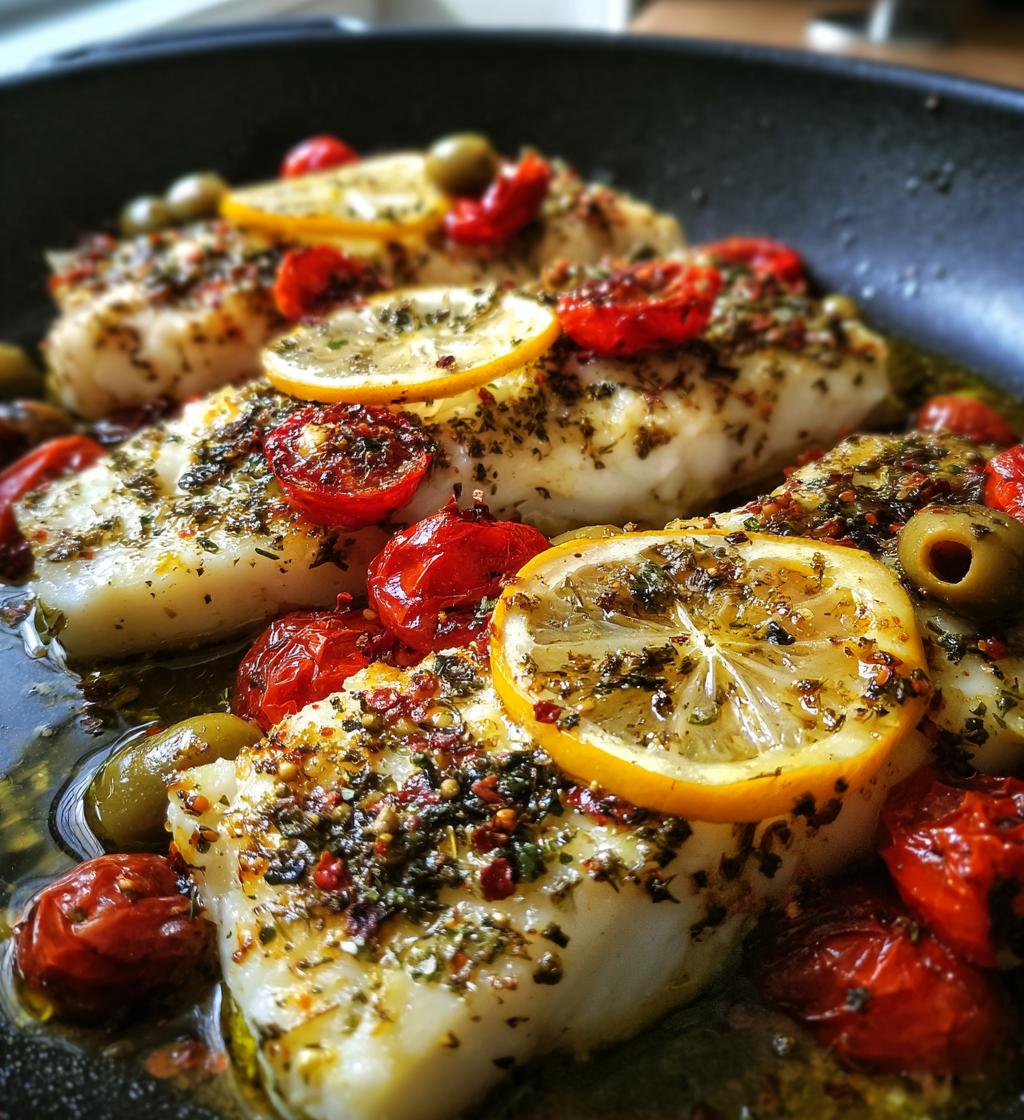 mediterranean baked cod - detail 1