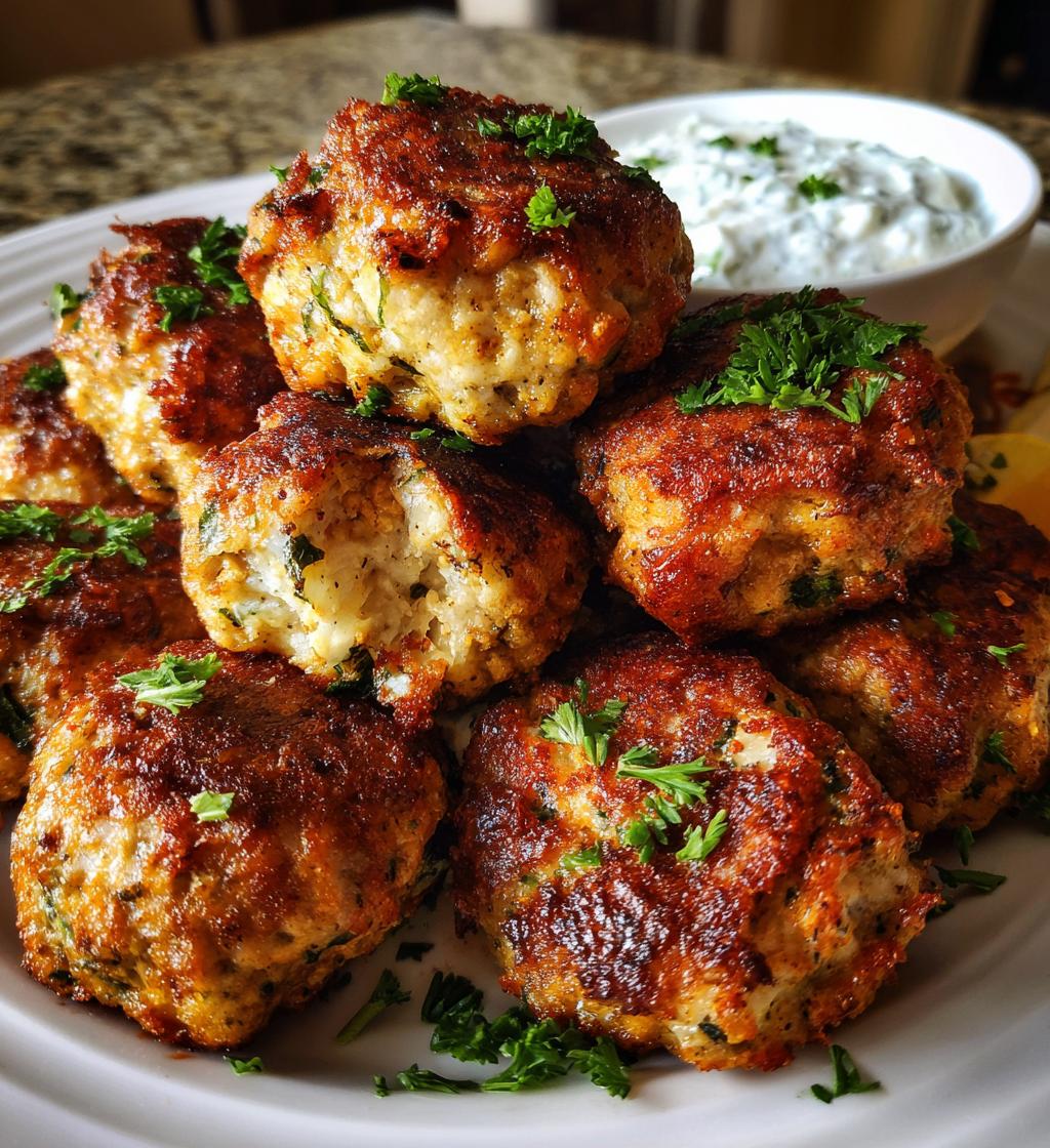 mediterranean chicken meatballs - detail 1