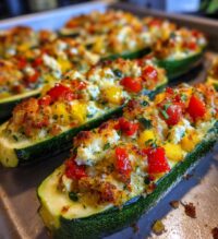 mediterranean stuffed zucchini