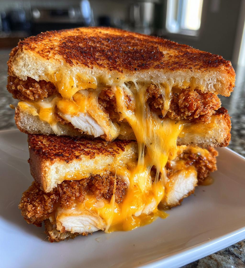 melty cheesy chicken sandwich