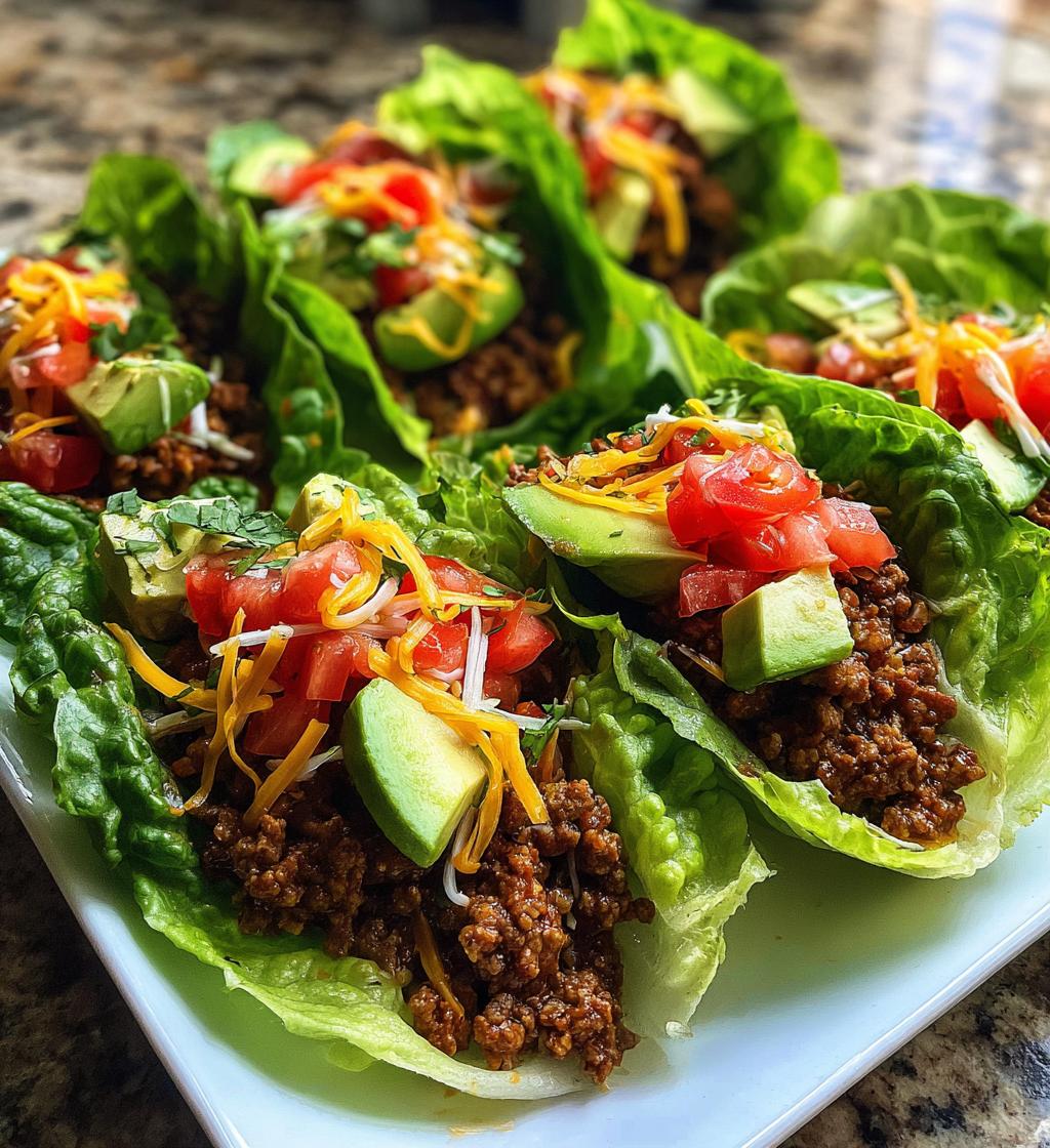 mexican ground beef lettuce wraps - detail 1