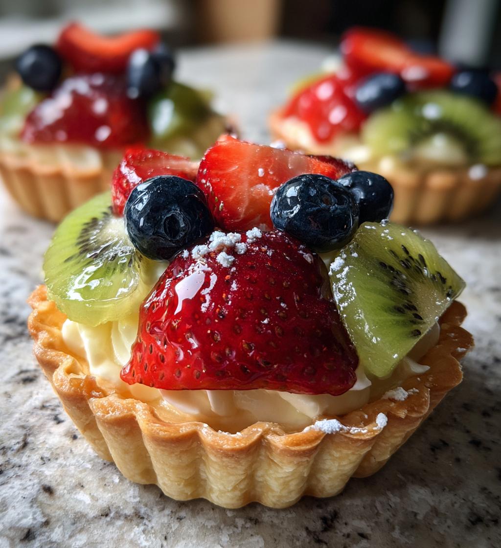 mini fruit tarts with pastry cream - detail 1